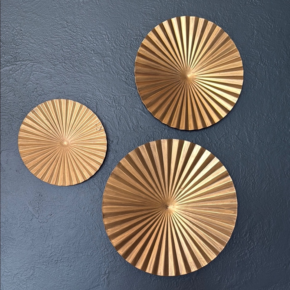 Vintage Metal Gold Wall Decor Set